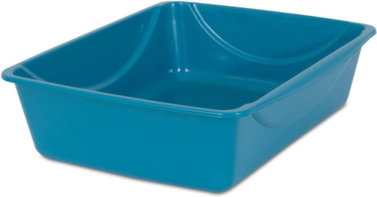 Petmate Open Cat Litter Box, Blue Mesa/Mouse Grey,M (Pack of 1), Made in USA
