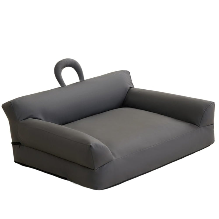 Pet Sofa Bed for Small Cats & Dogs - Faux Leather Cat Dog Couch with Non-Slip Bottom, Soft Kennel Sofa Chair for Indoor Use(Coffee)