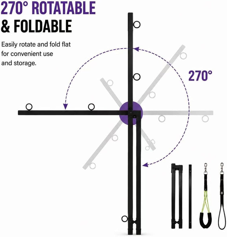 Dog Grooming Arm with Clamp, Adjustable Height 26"-40", Pet Grooming Table Arm with Hammock and No-Sit Holder, Dog Grooming Supplies for Small Medium Dogs, Grooming Restraint for Home or Salon