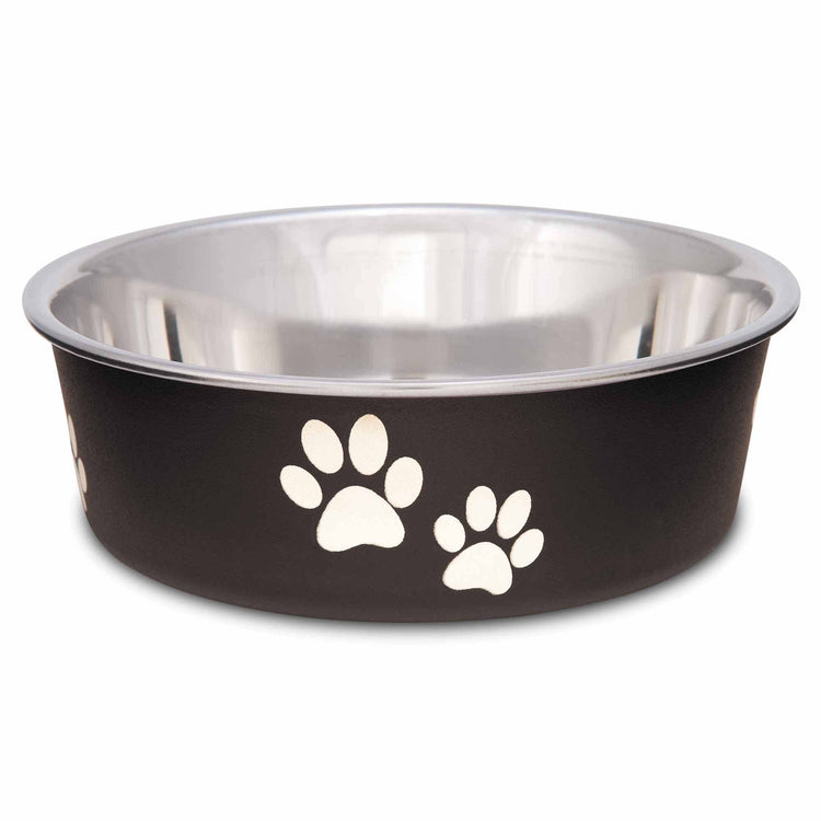 Loving Pets Bella Dog Bowls- Stainless Steel Dog & Cat Bowls - Spill Proof Dog Food Bowl, Cat Bowl, Puppy Essentials & Pet Supplies Great for Home & Travel (Medium 20-35 lbs, Blueberry)