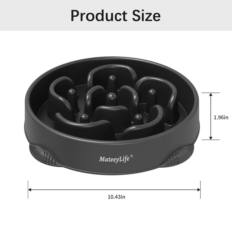 MateeyLife Slow Feeder Dog Bowls 2PCS, Anti-Choking Puzzle Dog Food Bowls, Anti-Slip Interactive Feeding Slow Down Eating, Bloat Stop Maze Dishes for Medium Breeds