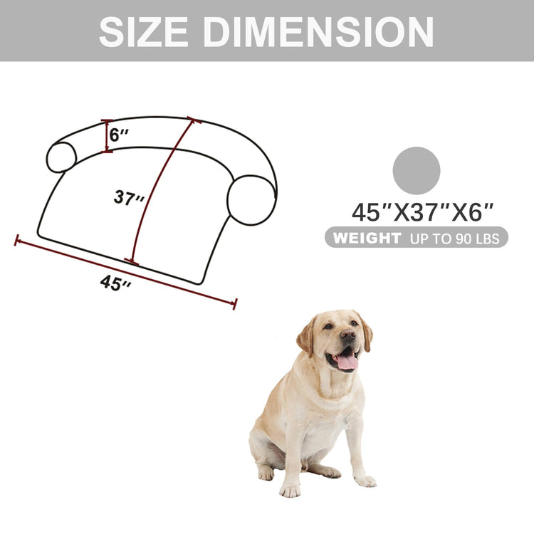 Calming Dogs/Cats Bed Mats, Dog Pad Washable Removable Couch Cover, Plush Long Fur Mat for Pets, Waterproof Lining, Perfect for Small, Medium and Large Dogs and Cats (Gradient Gray, 36"x31")