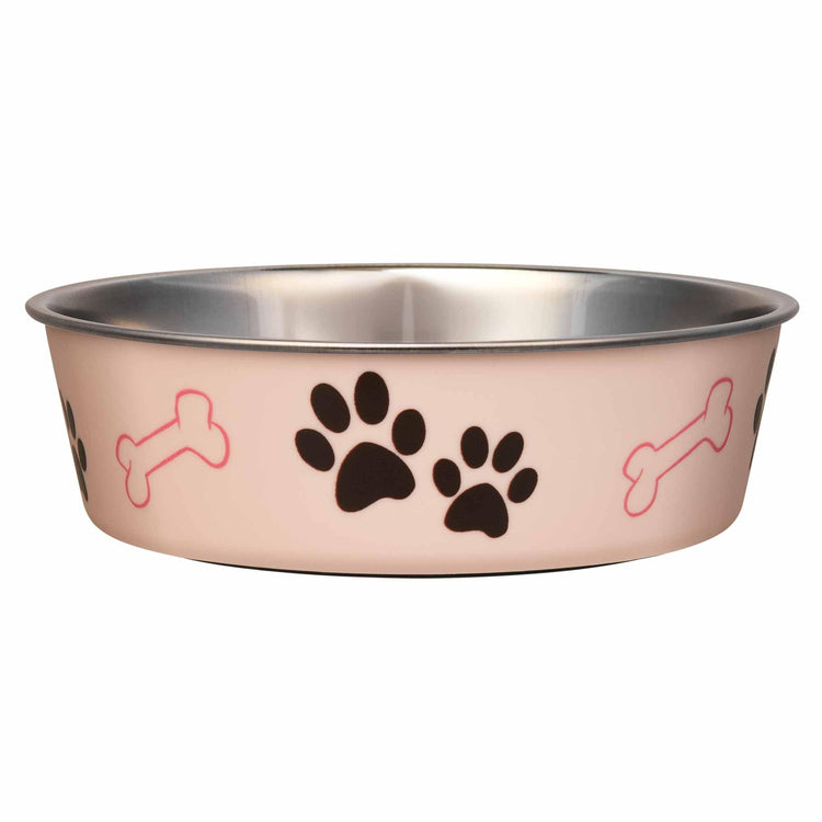 Loving Pets Bella Dog Bowls- Stainless Steel Dog & Cat Bowls - Spill Proof Dog Food Bowl, Cat Bowl, Puppy Essentials & Pet Supplies Great for Home & Travel (Medium 20-35 lbs, Blueberry)