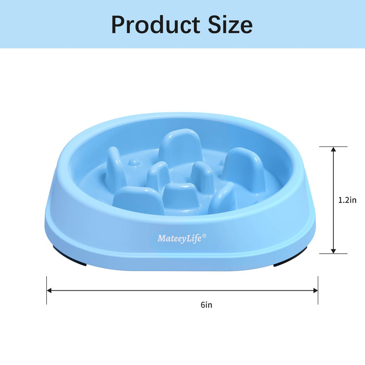 MateeyLife Slow Feeder Dog Bowls 2PCS, Anti-Choking Puzzle Dog Food Bowls, Anti-Slip Interactive Feeding Slow Down Eating, Bloat Stop Maze Dishes for Medium Breeds