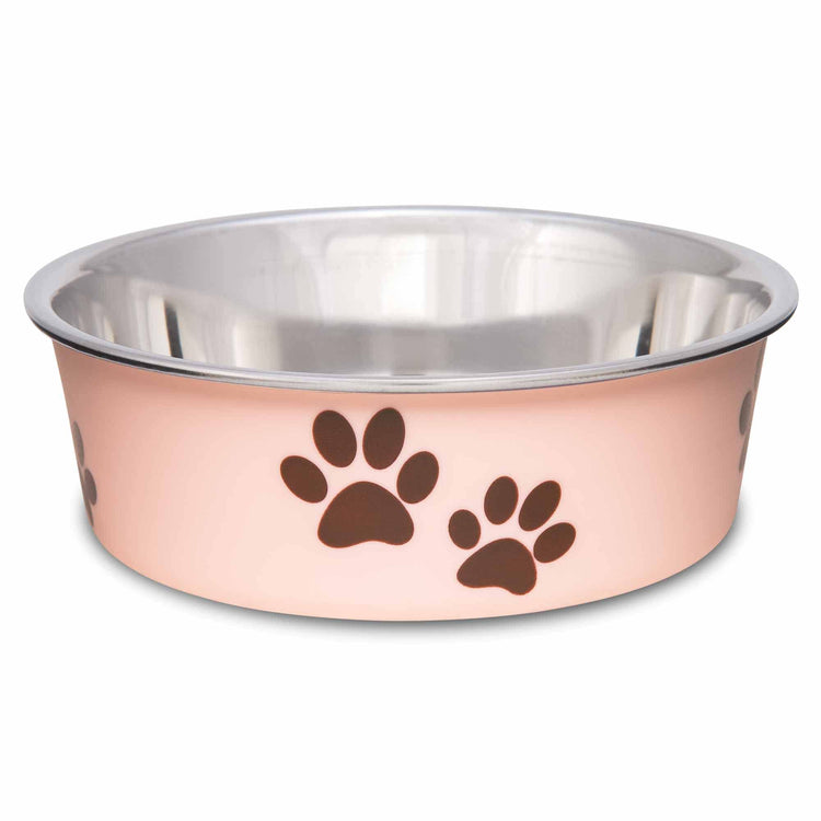 Loving Pets Bella Dog Bowls- Stainless Steel Dog & Cat Bowls - Spill Proof Dog Food Bowl, Cat Bowl, Puppy Essentials & Pet Supplies Great for Home & Travel (Medium 20-35 lbs, Blueberry)