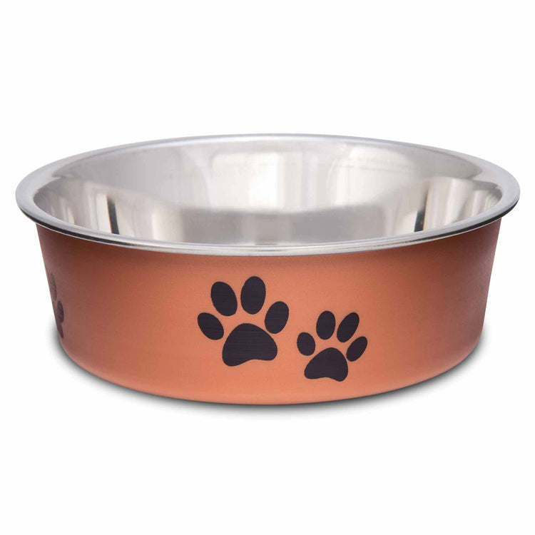 Loving Pets Bella Dog Bowls- Stainless Steel Dog & Cat Bowls - Spill Proof Dog Food Bowl, Cat Bowl, Puppy Essentials & Pet Supplies Great for Home & Travel (Medium 20-35 lbs, Blueberry)