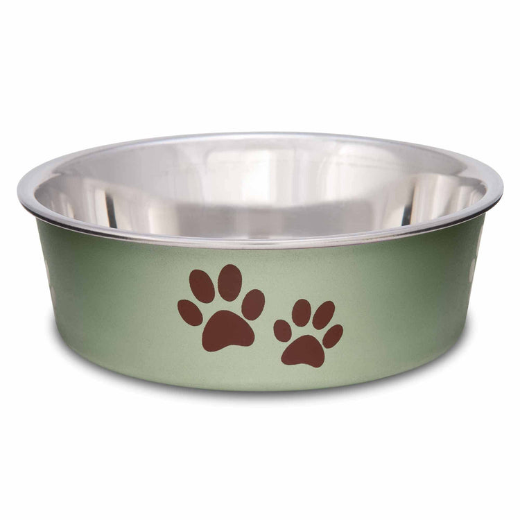 Loving Pets Bella Dog Bowls- Stainless Steel Dog & Cat Bowls - Spill Proof Dog Food Bowl, Cat Bowl, Puppy Essentials & Pet Supplies Great for Home & Travel (Medium 20-35 lbs, Blueberry)