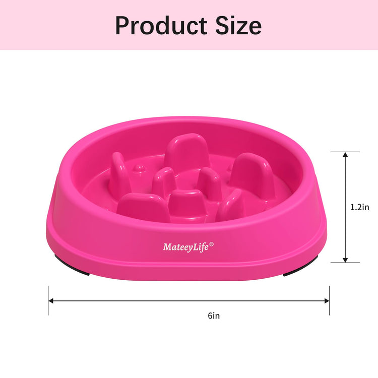 MateeyLife Slow Feeder Dog Bowls 2PCS, Anti-Choking Puzzle Dog Food Bowls, Anti-Slip Interactive Feeding Slow Down Eating, Bloat Stop Maze Dishes for Medium Breeds