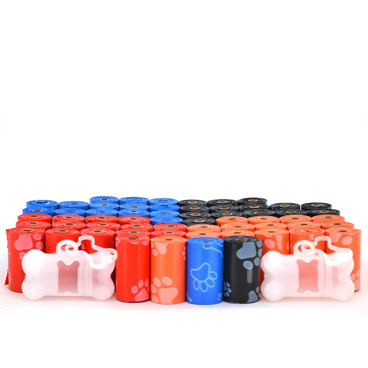 Best Pet Supplies Dog Poop Bags for Waste Refuse Cleanup, Doggy Roll Replacements for Outdoor Puppy Walking and Travel, Leak Proof and Tear Resistant, Thick Plastic - Assorted, 150 Bags