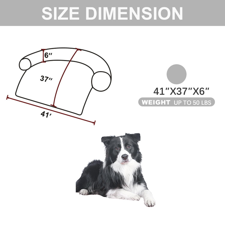 Calming Dogs/Cats Bed Mats, Dog Pad Washable Removable Couch Cover, Plush Long Fur Mat for Pets, Waterproof Lining, Perfect for Small, Medium and Large Dogs and Cats (Gradient Gray, 36"x31")