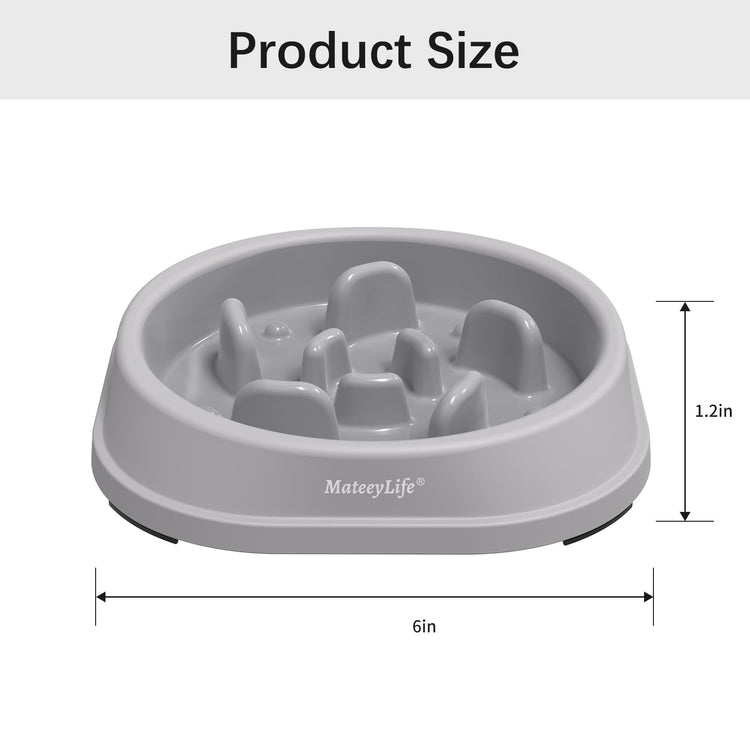 MateeyLife Slow Feeder Dog Bowls 2PCS, Anti-Choking Puzzle Dog Food Bowls, Anti-Slip Interactive Feeding Slow Down Eating, Bloat Stop Maze Dishes for Medium Breeds