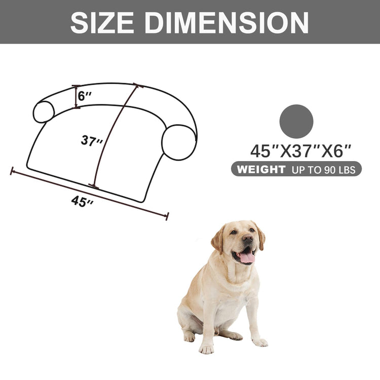 Calming Dogs/Cats Bed Mats, Dog Pad Washable Removable Couch Cover, Plush Long Fur Mat for Pets, Waterproof Lining, Perfect for Small, Medium and Large Dogs and Cats (Gradient Gray, 36"x31")