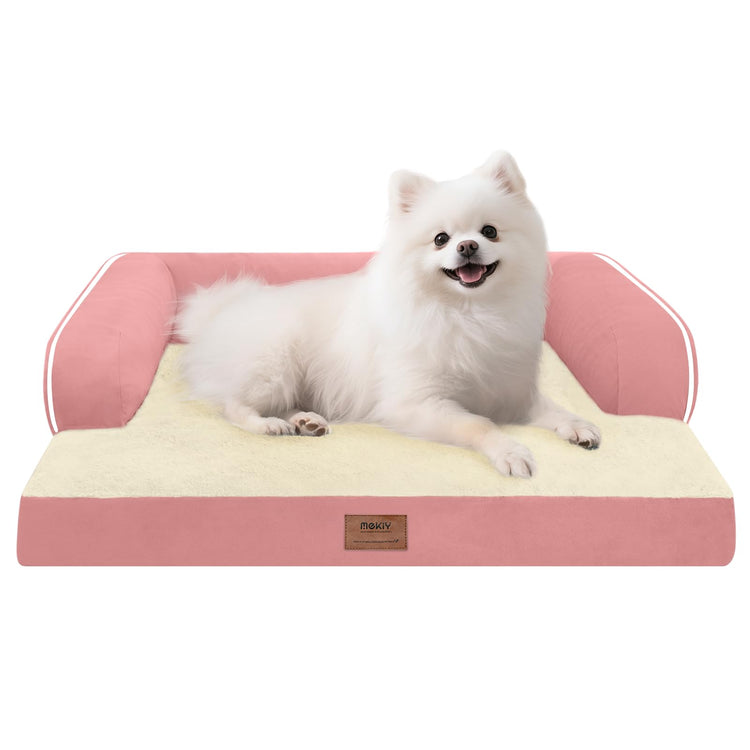 Small Dog Bed and Cat Sofa Waterproof Orthopedic Dog Beds for Small Dogs Cat Bed Comfy Pet Couch Sofa Beds with Washable Removable Cover & Non-Slip Bottom