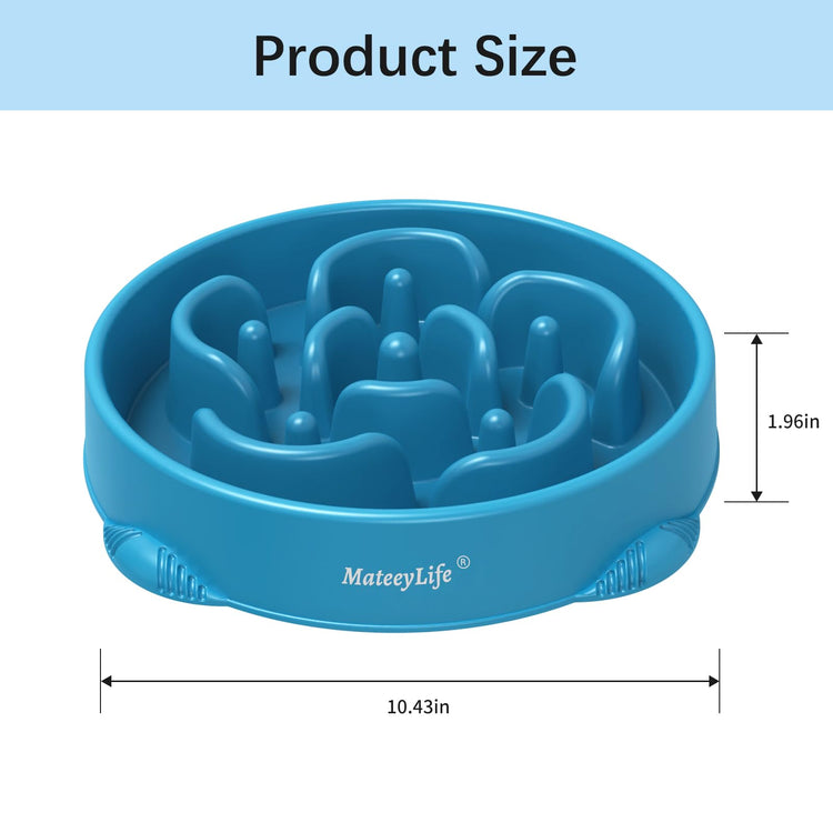 MateeyLife Slow Feeder Dog Bowls 2PCS, Anti-Choking Puzzle Dog Food Bowls, Anti-Slip Interactive Feeding Slow Down Eating, Bloat Stop Maze Dishes for Medium Breeds