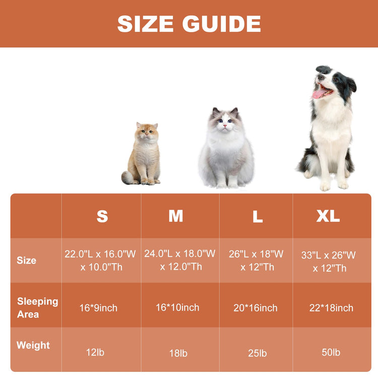 FAMIDGE Plush Cat Couch Bed - Cat Bed for Indoor Cats, Dog Sofa Bed, Short Rabbit Fleece Calming Pet Couch with Removable Cover, Anti-Shedding Pet Sofa for Small/Medium Pets (26×18×12in, Brown)