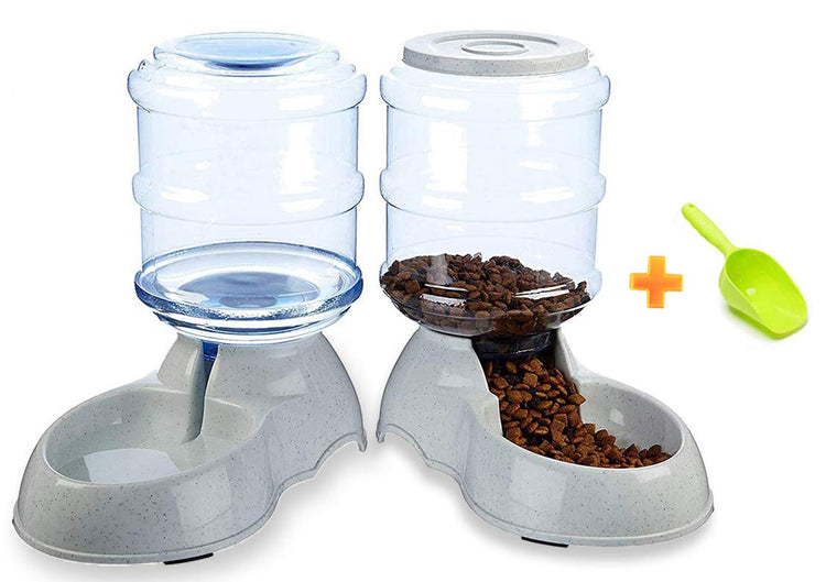 Pet Feeding Solution Automatic Cat & Dog Cafe Feeder and Water Dispenser in Set with Food Scoop - Ito Rocky 6-Meal Automatic Food Dispenser for Small/Middle Puppy and Kitten