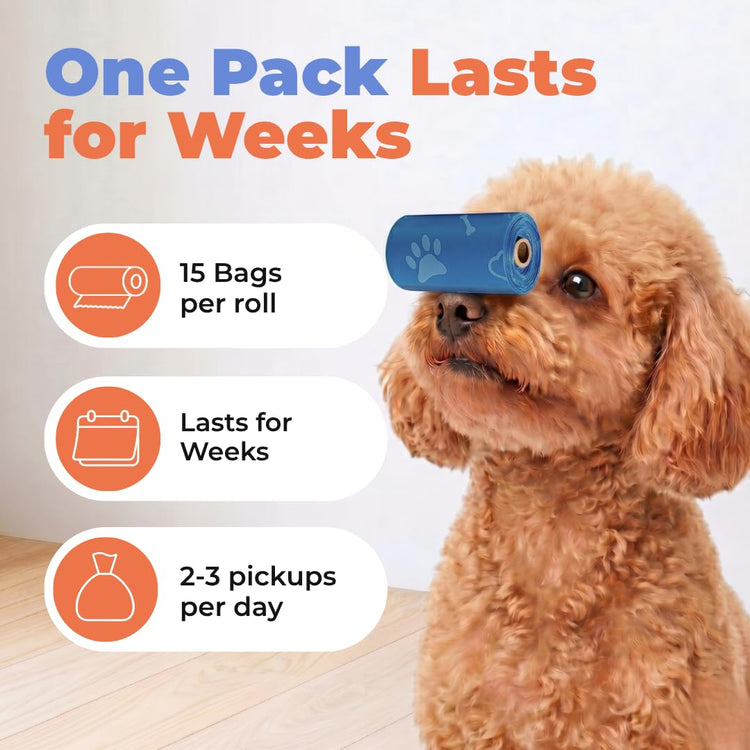 Best Pet Supplies Dog Poop Bags for Waste Refuse Cleanup, Doggy Roll Replacements for Outdoor Puppy Walking and Travel, Leak Proof and Tear Resistant, Thick Plastic - Assorted, 150 Bags