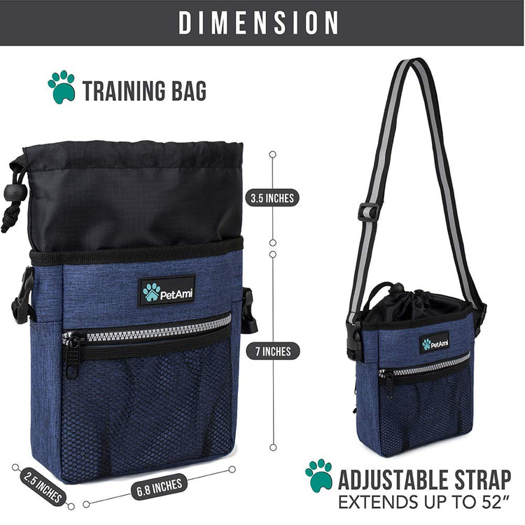 PETAMI Dog and CAT Treat Pouch, Heather Gray