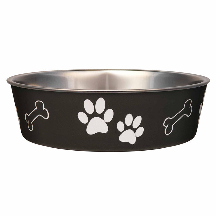 Loving Pets Bella Dog Bowls- Stainless Steel Dog & Cat Bowls - Spill Proof Dog Food Bowl, Cat Bowl, Puppy Essentials & Pet Supplies Great for Home & Travel (Medium 20-35 lbs, Blueberry)
