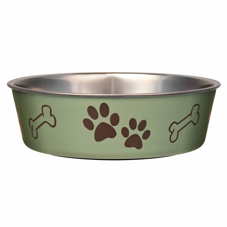 Loving Pets Bella Dog Bowls- Stainless Steel Dog & Cat Bowls - Spill Proof Dog Food Bowl, Cat Bowl, Puppy Essentials & Pet Supplies Great for Home & Travel (Medium 20-35 lbs, Blueberry)