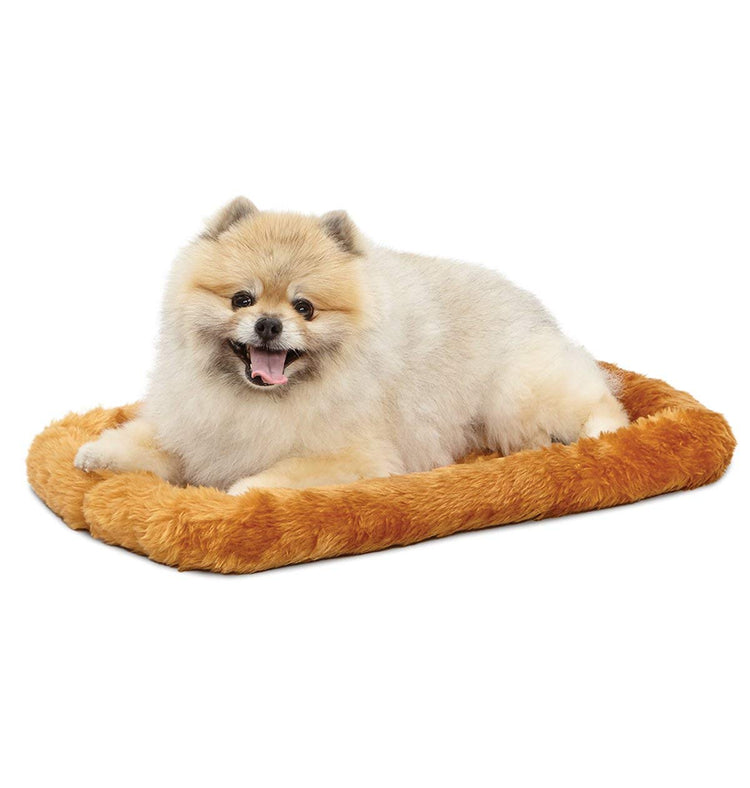 MidWest Homes for Pets QuietTime Fashion XXS Dog Bed - Pink Faux Fur Bolster, Ultra-Soft and Machine Washable, Fits 18-Inch Crates and Carriers, for Small Dogs and Cats