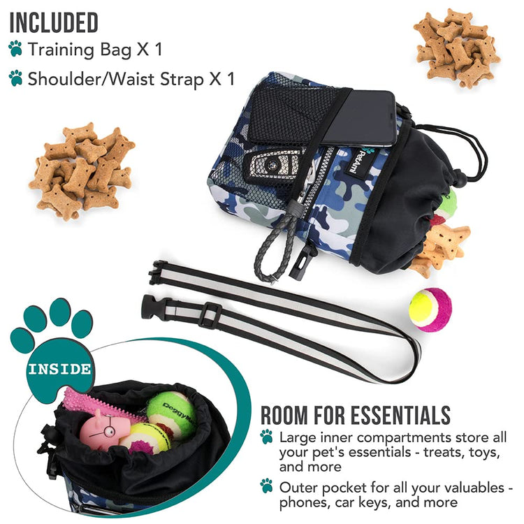 PETAMI Dog and CAT Treat Pouch, Heather Gray