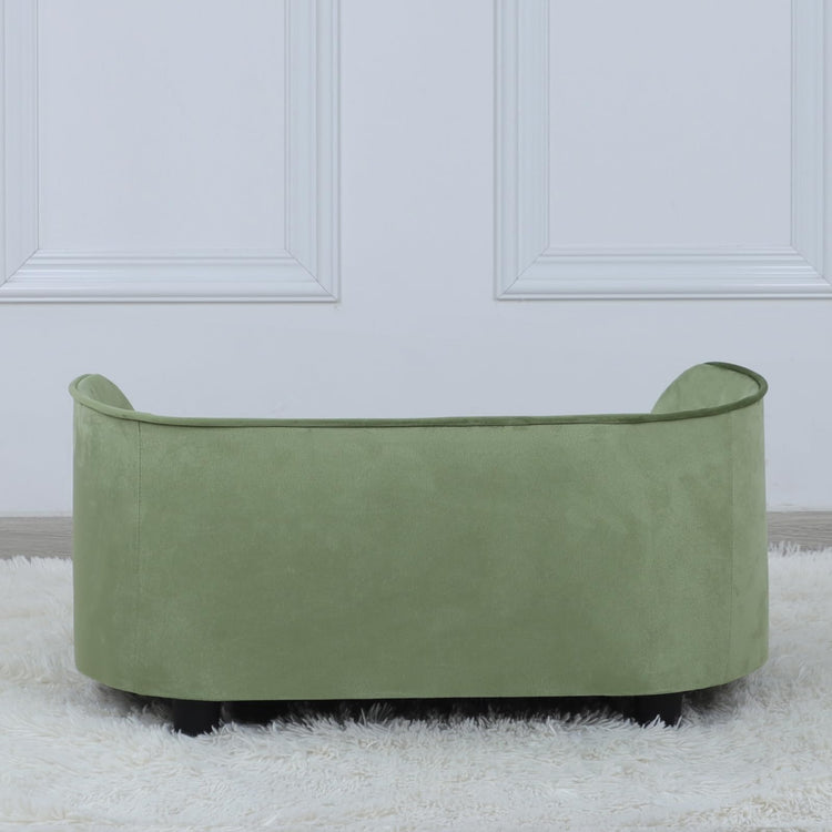 Pet Sofa Bed,Cat Sofa Couch,Small Dog Beds,Pet Sof Couch, Cat Beds,Wooden Frame and Velvet Fabric and Washable Cushion,Comfy Dog Couch for for Small Dogs &Cats&Puppy (Green)