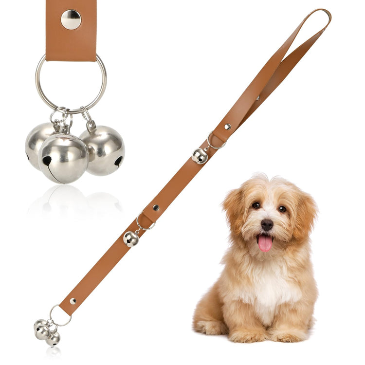 Luckyiren Upgraded Puppy Bells Dog Doorbells for Door Knob/Potty Training/Go Outside-Dog Bells for Puppies Dogs Doggy Doggie Pooch Pet Cat for Dog Lovers-Premium Quality-3 Snaps for Length Adjustment