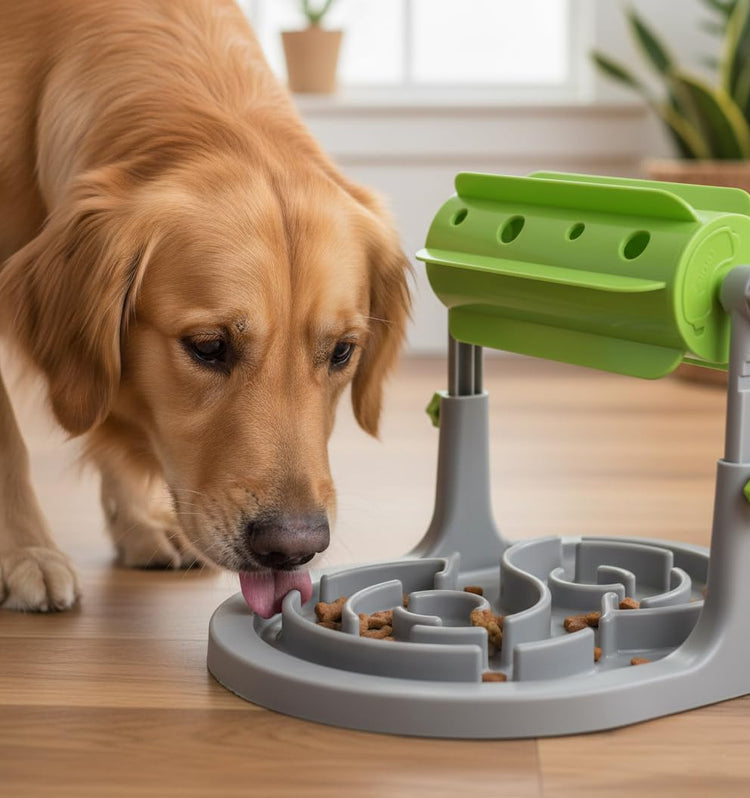 Pet Feeding Solution Automatic Cat & Dog Cafe Feeder and Water Dispenser in Set with Food Scoop - Ito Rocky 6-Meal Automatic Food Dispenser for Small/Middle Puppy and Kitten