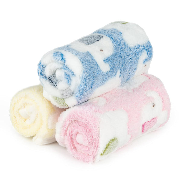 Dono 1 Pack 3 Dog Blankets, Soft Fluffy Fleece Pet Blanket Warm Sleep Mat Paw Print Design Puppy Kitten Throw Blanket Doggy Mat Blanket for Dogs