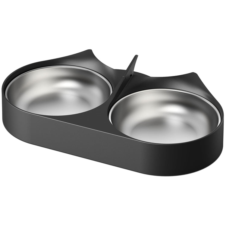 PETLIBRO Pet Food Splitter with Stainless Steel Bowls, Automatic Cat Feeder Bowls for Two Cats or Dogs, Suitable for PETLIBRO Automatic Cat Feeder PLAF005, PLAF006, PLAF103, PLAF203, White