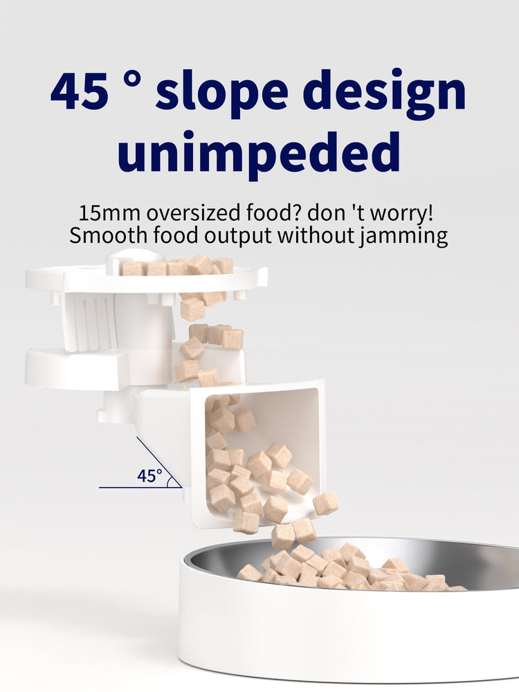 Automatic Cat Feeder, 2.4GHz WiFi Automatic Dog Food Dispenser, Fresh Protection, 4.5L Timer Feeder, Personalized Recording 10 Seconds, Easy to Clean, Stainless Steel Bowl (Double/Black)