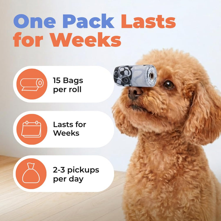 Best Pet Supplies Dog Poop Bags for Waste Refuse Cleanup, Doggy Roll Replacements for Outdoor Puppy Walking and Travel, Leak Proof and Tear Resistant, Thick Plastic - Assorted, 150 Bags