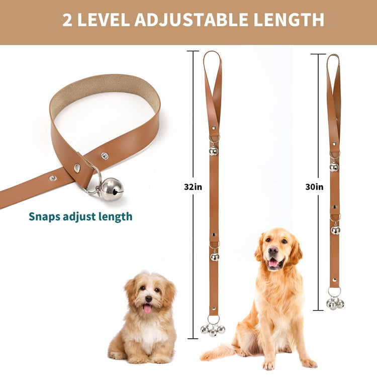 Luckyiren Upgraded Puppy Bells Dog Doorbells for Door Knob/Potty Training/Go Outside-Dog Bells for Puppies Dogs Doggy Doggie Pooch Pet Cat for Dog Lovers-Premium Quality-3 Snaps for Length Adjustment