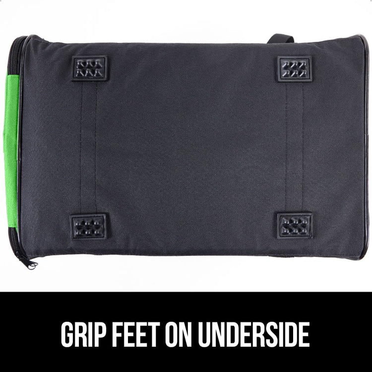 GORILLA GRIP Cat Carrier Travel Bag Up to 15 Lbs, Soft Collapsible Small Dog Carriers, Top and Side Entry Breathable Mesh, Grip Feet on Underside, Cozy Washable Waterproof Pad, Portable Kennel, Black