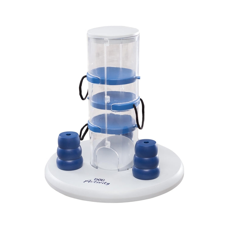 TRIXIE Turn Around - Mad Scientist Dog Activity Interactive Toy, Level 2 Food Puzzle Game, Brain Teasing Treat Dispenser, IQ and Mental Development Toy for Smart Dogs, Enrichment Toy for Boredom Busting