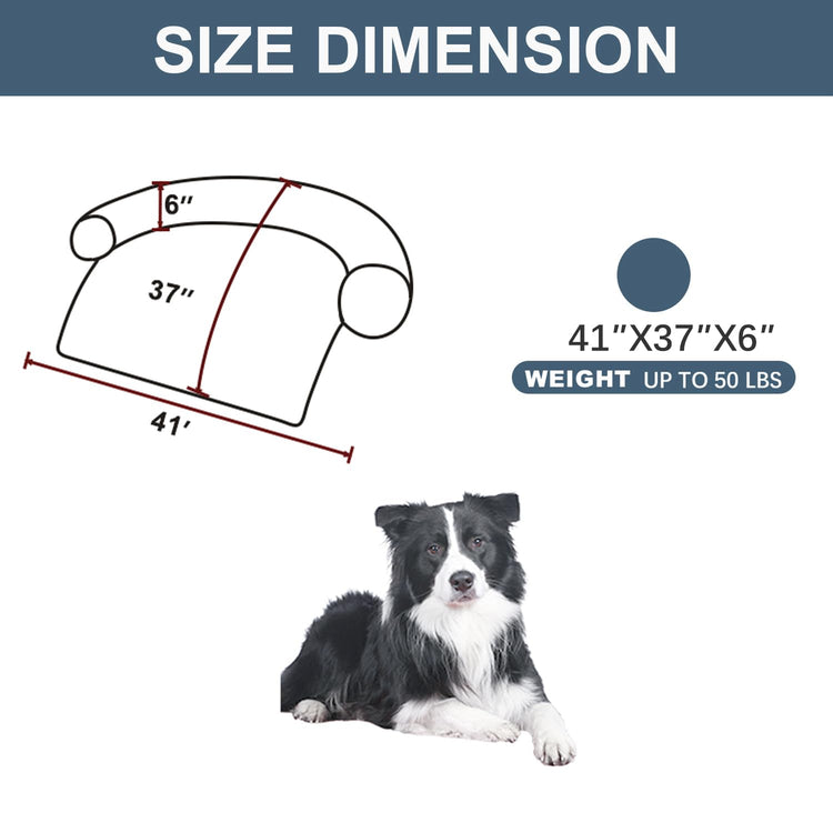 Calming Dogs/Cats Bed Mats, Dog Pad Washable Removable Couch Cover, Plush Long Fur Mat for Pets, Waterproof Lining, Perfect for Small, Medium and Large Dogs and Cats (Gradient Gray, 36"x31")