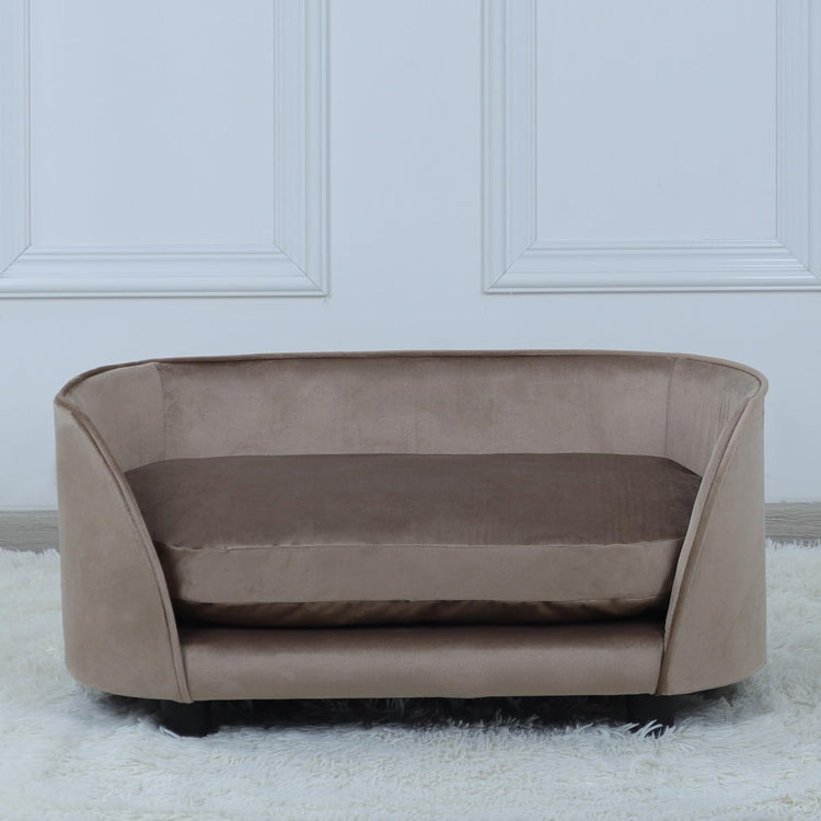 Pet Sofa Bed,Cat Sofa Couch,Small Dog Beds,Pet Sof Couch, Cat Beds,Wooden Frame and Velvet Fabric and Washable Cushion,Comfy Dog Couch for for Small Dogs &Cats&Puppy (Green)