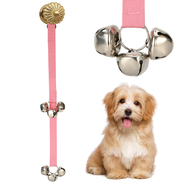 Luckyiren Upgraded Puppy Bells Dog Doorbells for Door Knob/Potty Training/Go Outside-Dog Bells for Puppies Dogs Doggy Doggie Pooch Pet Cat for Dog Lovers-Premium Quality-3 Snaps for Length Adjustment