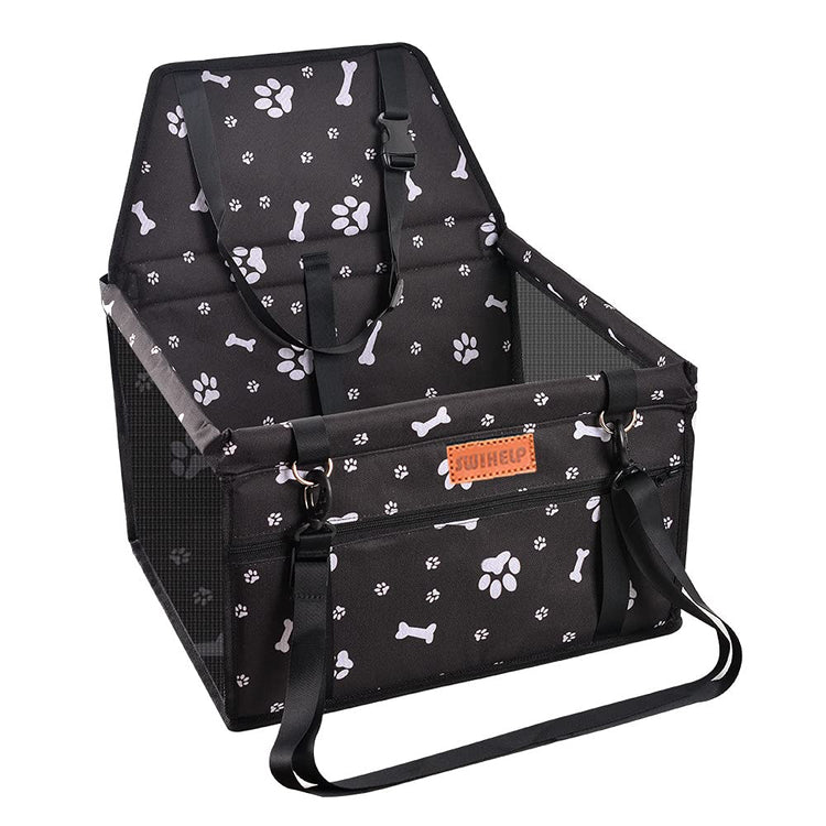 Dog Car Seat Puppy Portable Pet Booster Car Seat with Clip-On Safety Leash and PVC Support Pipe, Anti-Collapse,Perfect for Small Pets
