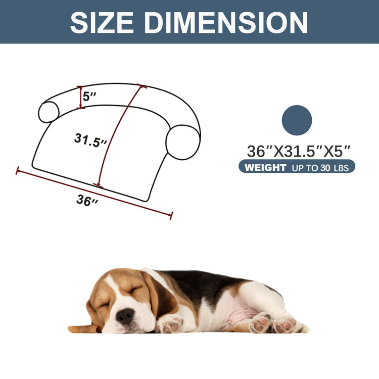 Calming Dogs/Cats Bed Mats, Dog Pad Washable Removable Couch Cover, Plush Long Fur Mat for Pets, Waterproof Lining, Perfect for Small, Medium and Large Dogs and Cats (Gradient Gray, 36"x31")