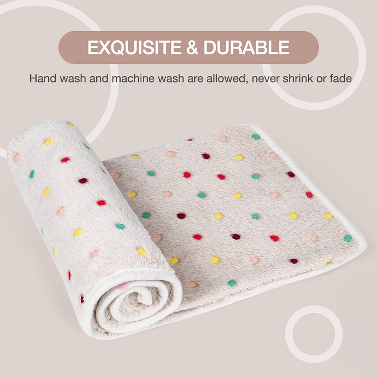 Dono 1 Pack 3 Dog Blankets, Soft Fluffy Fleece Pet Blanket Warm Sleep Mat Paw Print Design Puppy Kitten Throw Blanket Doggy Mat Blanket for Dogs
