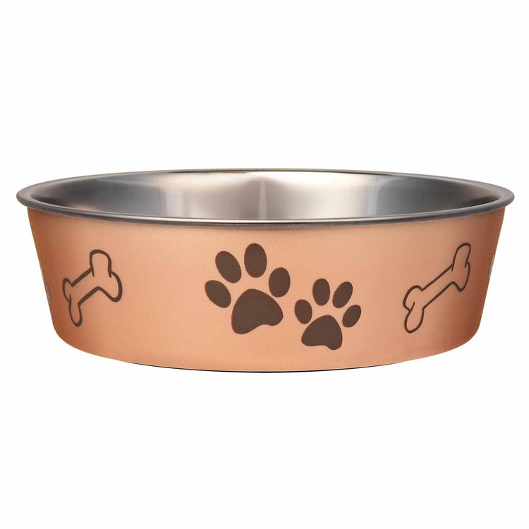 Loving Pets Bella Dog Bowls- Stainless Steel Dog & Cat Bowls - Spill Proof Dog Food Bowl, Cat Bowl, Puppy Essentials & Pet Supplies Great for Home & Travel (Medium 20-35 lbs, Blueberry)