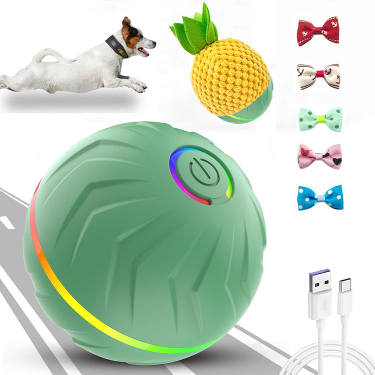 Valentines Day Gifts 2025 New Electric Dog Ball Toy,Electric Ball Dog Toy for Cat,360° Smart Automatic Interactive Rolling Dog Ball, Smart Interactive Pet Toy Ball,Automatic Dog Toy