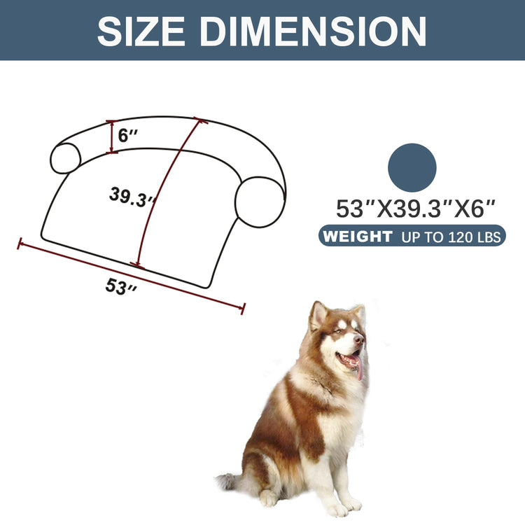 Calming Dogs/Cats Bed Mats, Dog Pad Washable Removable Couch Cover, Plush Long Fur Mat for Pets, Waterproof Lining, Perfect for Small, Medium and Large Dogs and Cats (Gradient Gray, 36"x31")