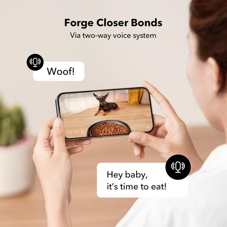 PETLIBRO Automatic Cat Feeder with Camera, 1080P HD & Night Vision, 5GHz/2.4GHz WiFi & Cam Smart Pet Feeder with App Control, 2-Way Audio, Motion Alerts for Cats & Dogs, Stainless Steel Single Tray