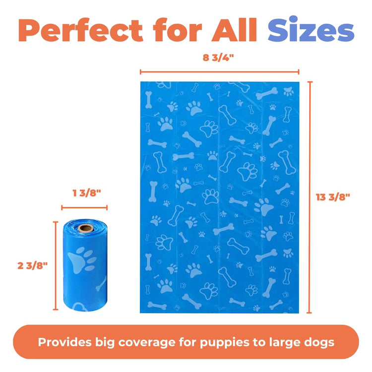 Best Pet Supplies Dog Poop Bags for Waste Refuse Cleanup, Doggy Roll Replacements for Outdoor Puppy Walking and Travel, Leak Proof and Tear Resistant, Thick Plastic - Assorted, 150 Bags