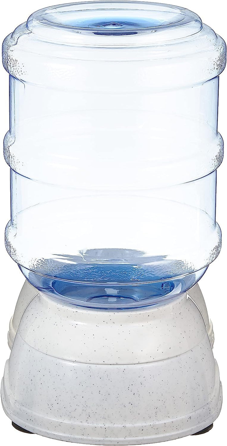 Amazon Basics Gravity Pet Food Feeder for Dogs and Cats, Easy to Clean, Easy to Fill, Removable Lid, 6-Pound Capacity, Small, Gray