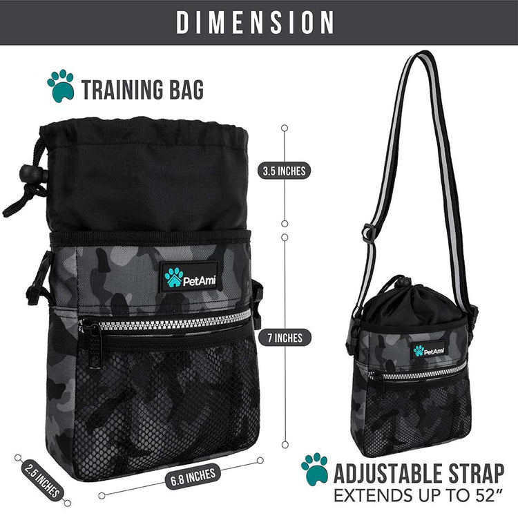 PETAMI Dog and CAT Treat Pouch, Heather Gray