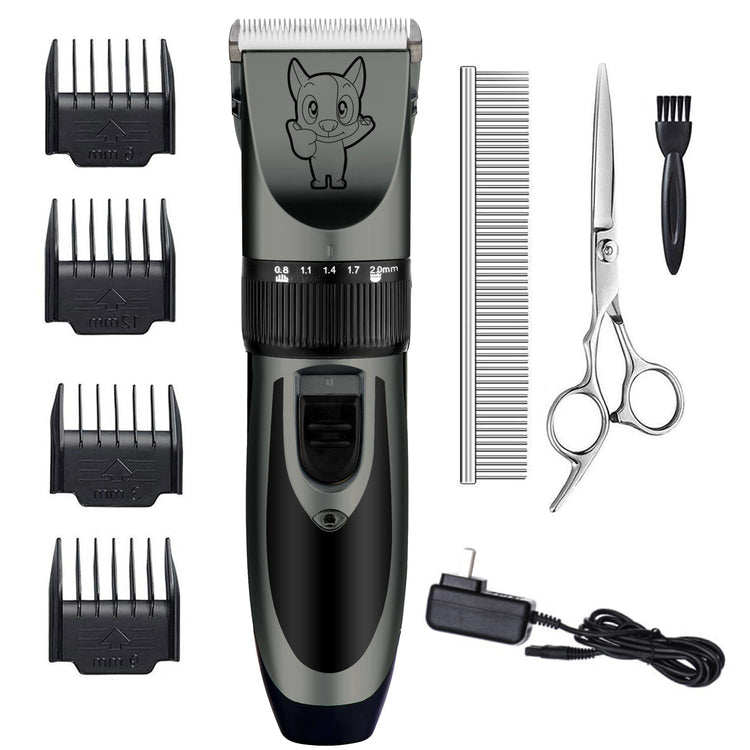 Highdas Dog Clippers for Grooming Low Noise, Cordless Electric Dog Grooming Kit Clippers Rechargeable, Quiet Dog Shaver, Pet Hair Trimmer Kit for Dogs & Cats (Gold)